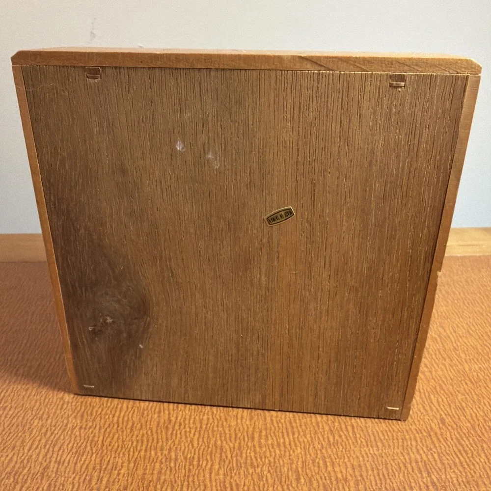 Vintage Wooden Roll Top Jewelry Box Mini Desk Organizer Drawers Made in Taiwan